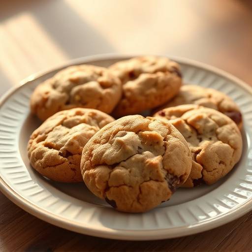 Un piatto di biscotti appena sfornati, simbolo dell'utilizzo dei cookie.
