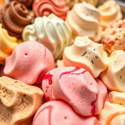 Un piatto di Gelato artigianale italiano con diversi gusti e decorazioni